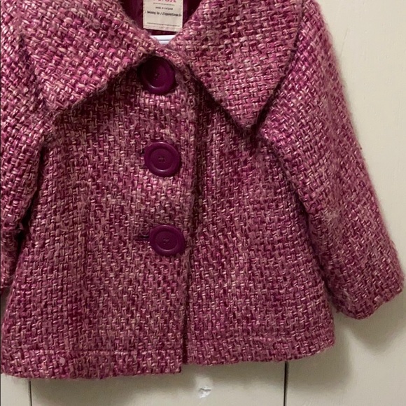 Old Navy Pink and Burgundy Pea Coat - Picture 3 of 7